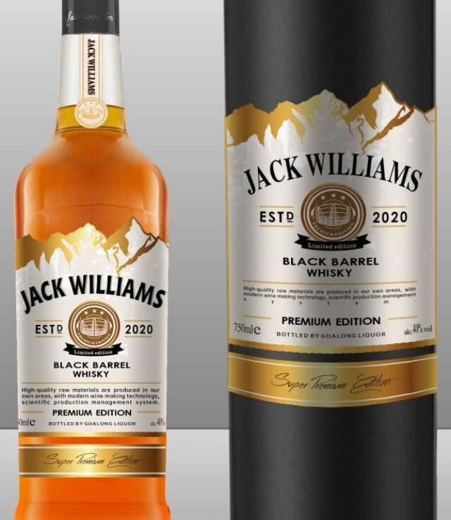 Home jack williams black barrel tin