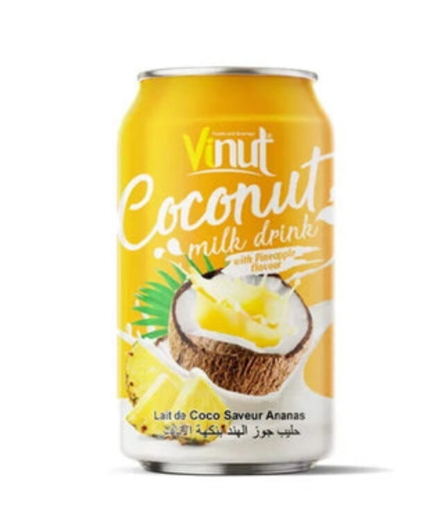 Home vinut coconut milk drink with pineapple